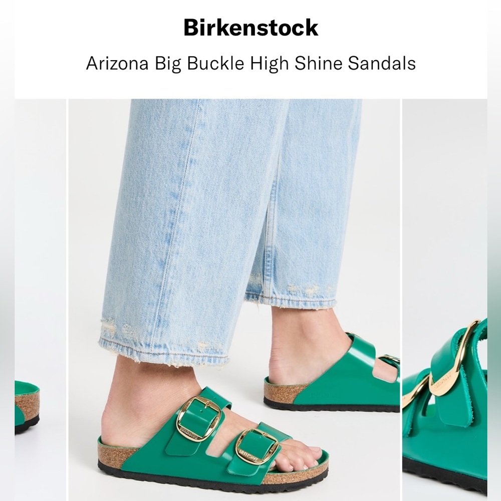 Birkenstock Arizona Big Buckle Sandals in Green | Size 39